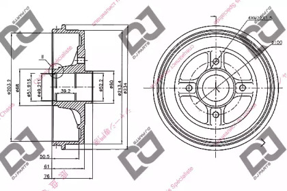 Тормозный барабан DJ PARTS BR1045